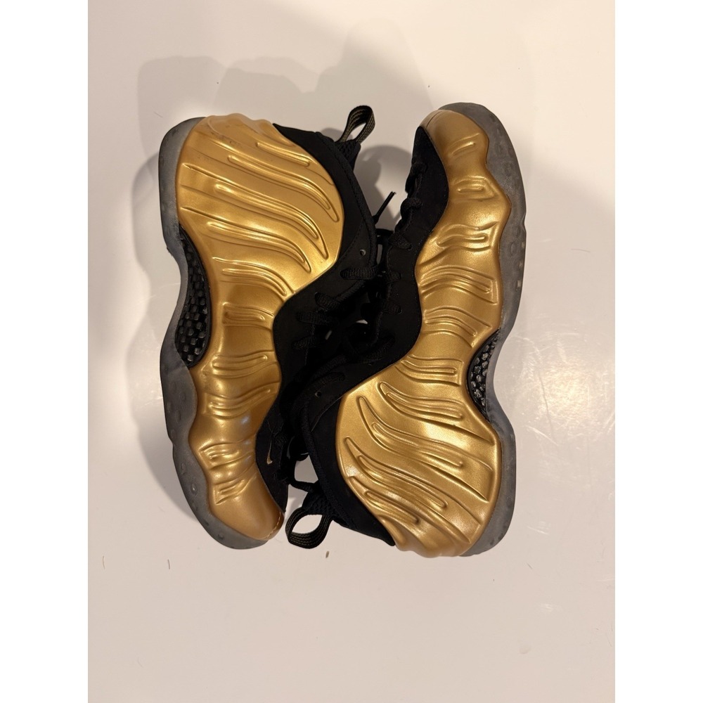 Nike Air Foamposite One Metallic Gold Black 314996-700 Men's Athletic Sneaker - Picture 3 of 6